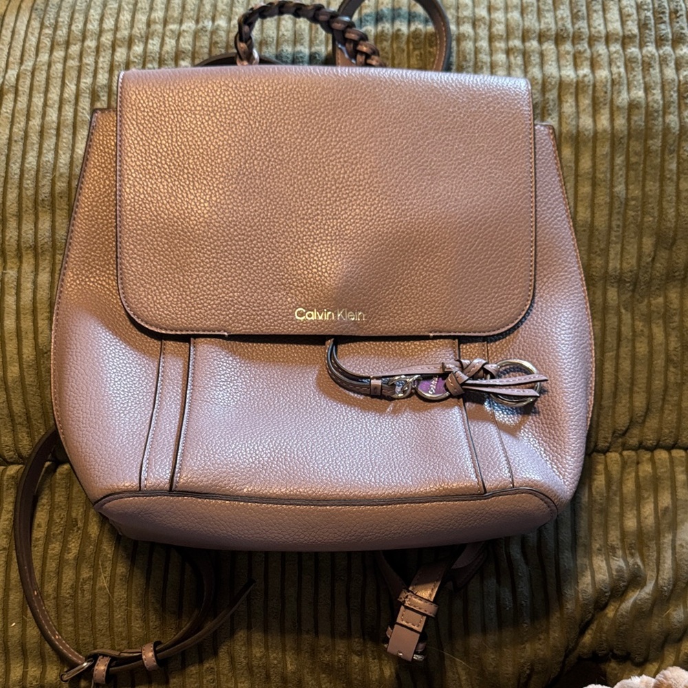 Calvin Klein Lavender Leather Backpack